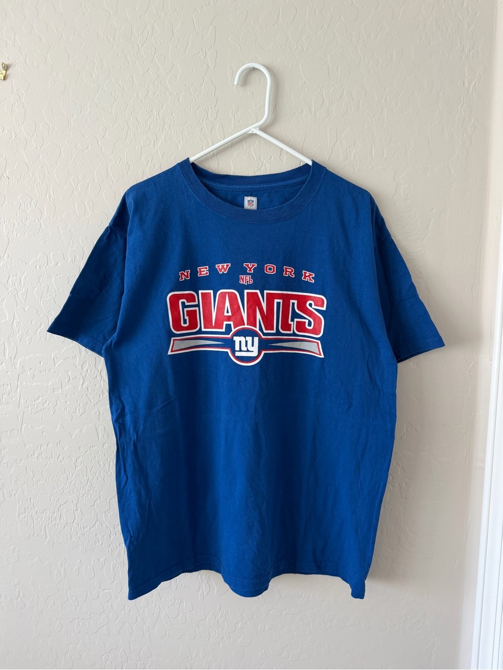 Y2K Blue New York Giants Center hit T-shirt size large